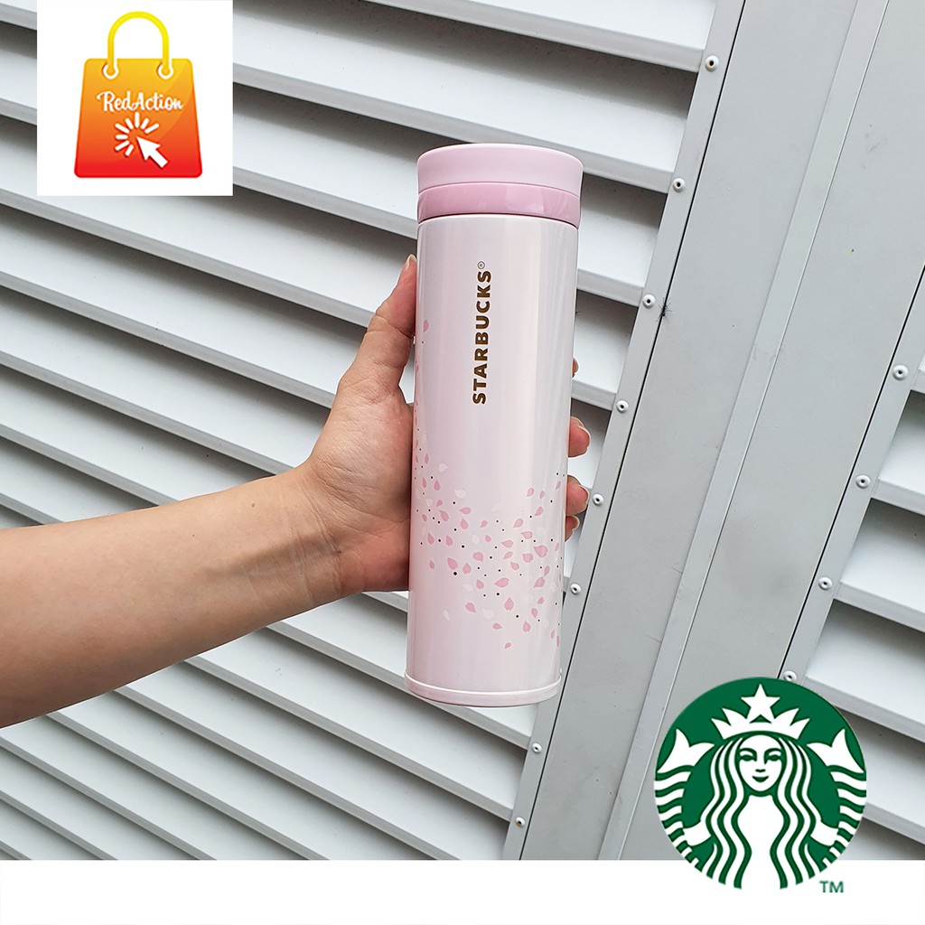 Starbucks Coffee Japan Pink Spring Sakura Tumbler Thermos Stainless Steel Couple Student Office