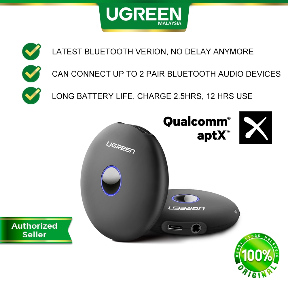 UGREEN 2 in 1 Aptx Bluetooth 5.0 Transmitter Receiver
