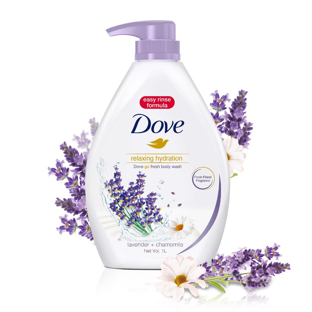 Dove Go Fresh Body Wash Lavender + Chamomile 1L Shopee Malaysia