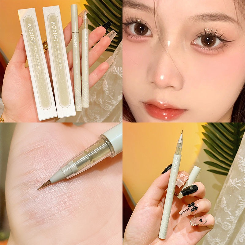 KAXIER Light Brown Thin Head Lying Silkworm Pen Natural Shadow Pen