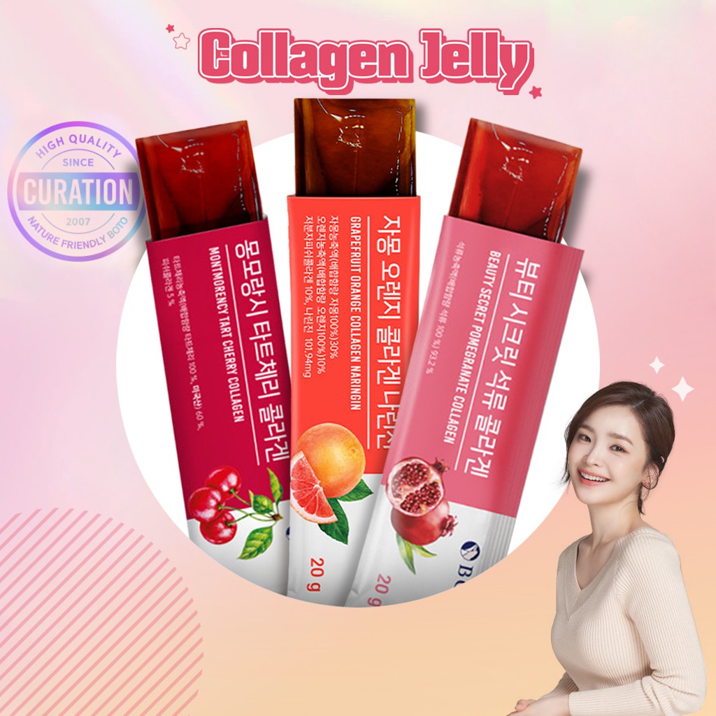 [3 Flavors] BOTO Collagen Jelly Stick ( collagen supplement ) Shopee