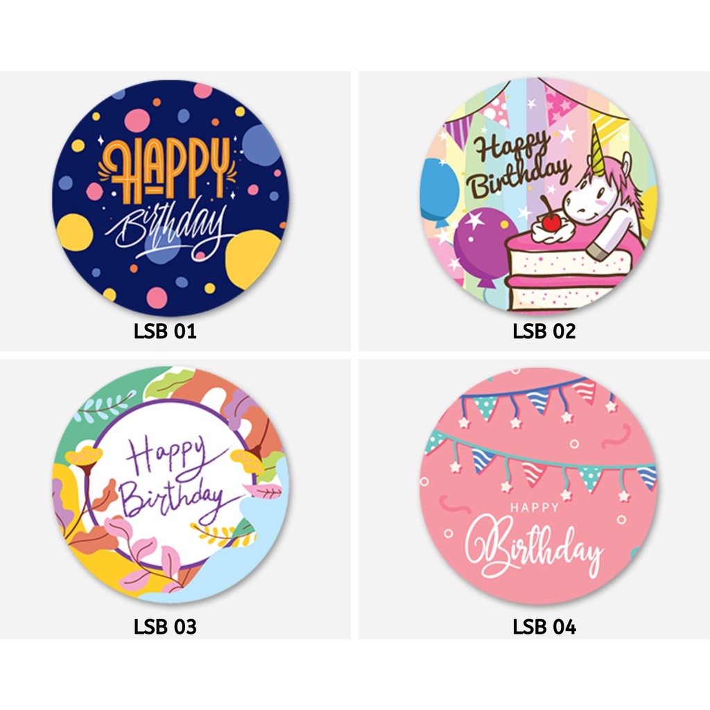 STICKER BIRTHDAY DOOR GIFT, STICKER BIRTHDAY, STICKER HAPPY