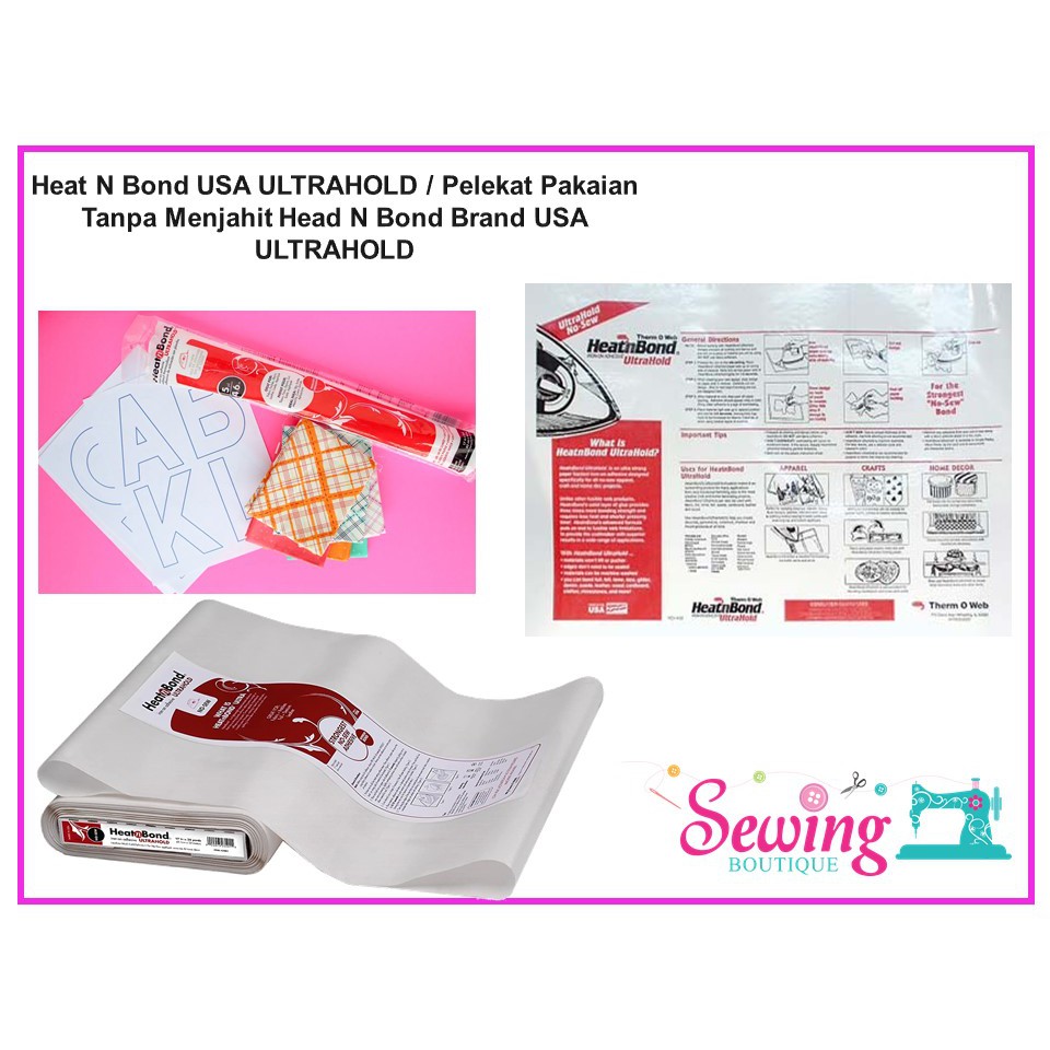 Heat n Bond UltraHold Iron On Adhesive No Sew Hem Fuse Craft DIY Cloth