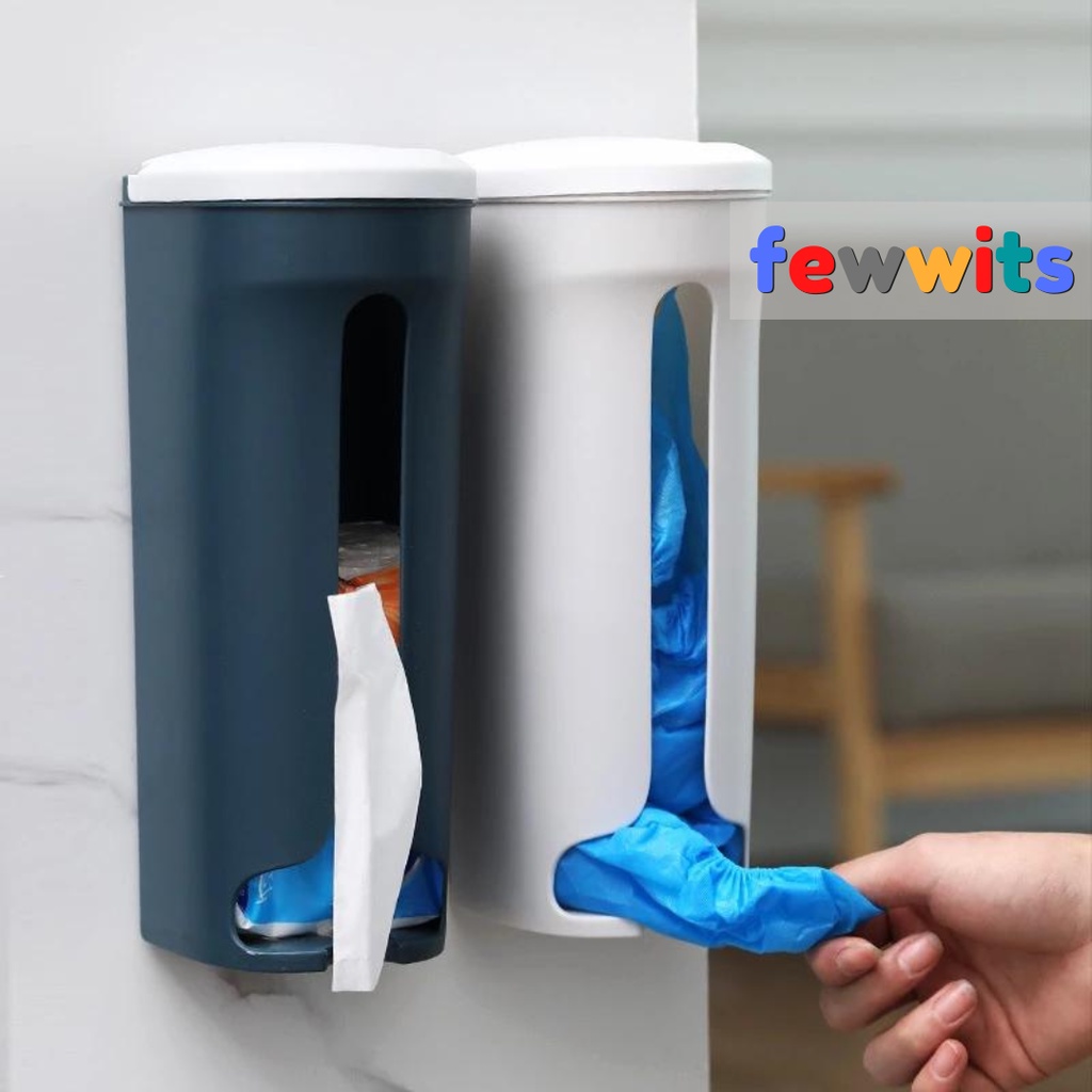 TISSUE HOLDER Wall Mounted Plastic Bag Storage Dustbin Kitchen