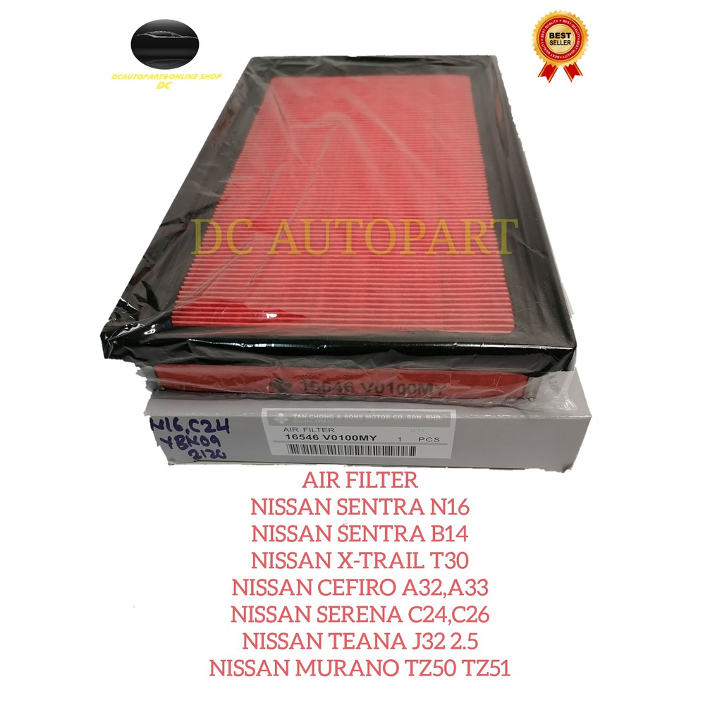 ORIGINAL NISSAN AIR FILTER TAN CHONG AIR FILTER SENTRA N16 B14 XTRAIL