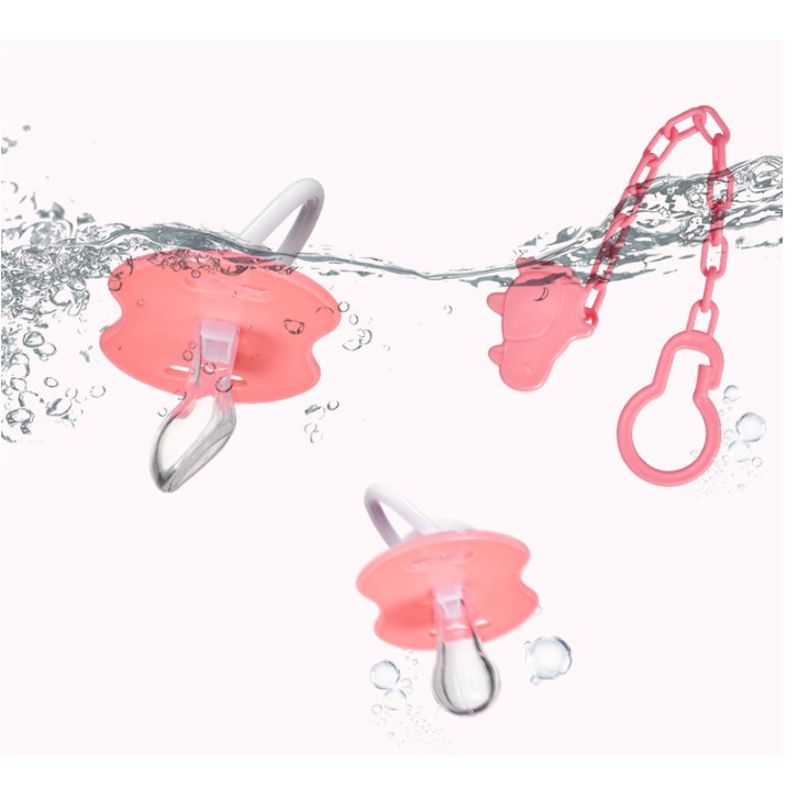 Baby Pacifier Set Silicone Pacifier + Chain Combination Baby Sleeping