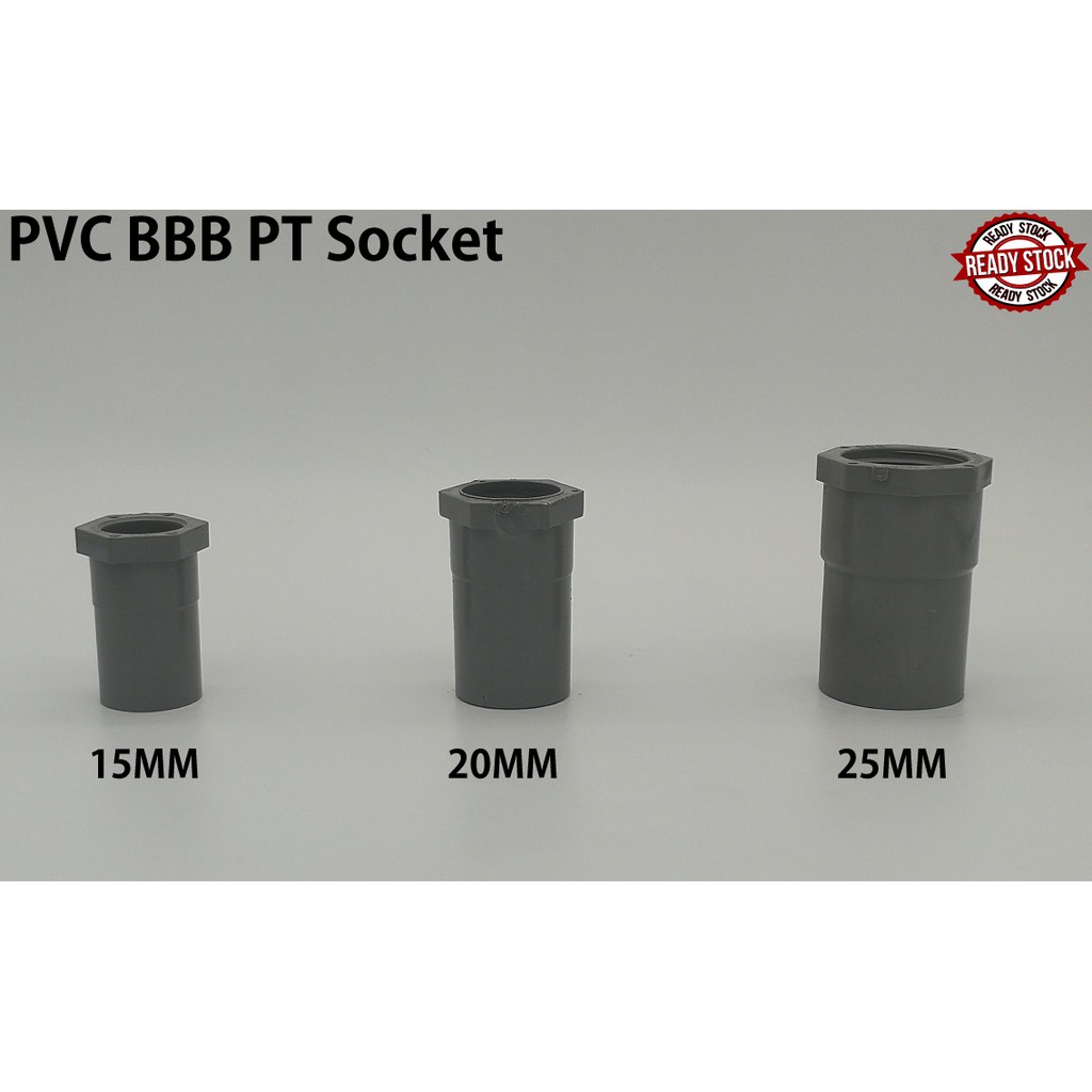 15MM 20MM 25MM PVC PIPE FITTING BRAND BBB (BINA) PT SOCKET (THREAD