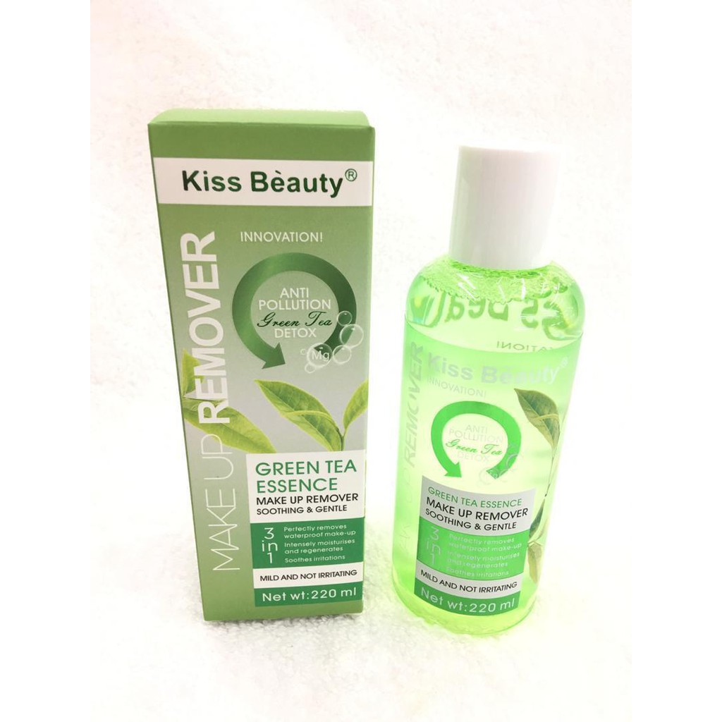 KISS BEAUTY Make Up Remover Green Tea Essence Shopee Malaysia