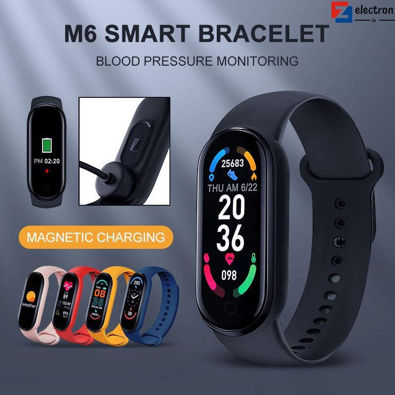 🔥 M6 M5 Smart Watch M6 Smart Bracelet IP67 Waterproof Bluetooth