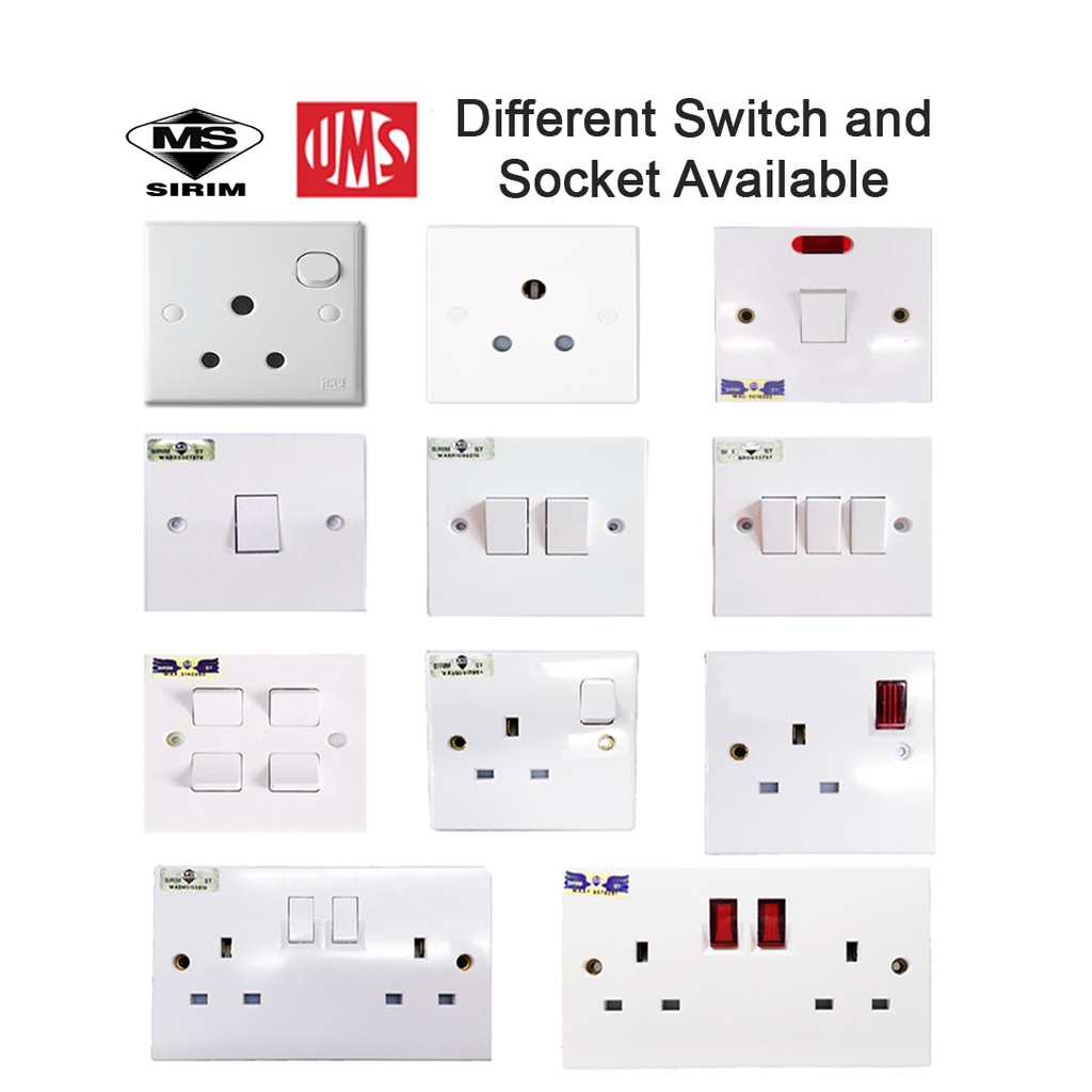 UMS 2 Series Switches & Socket Outlet (SIRIM) Shopee Malaysia