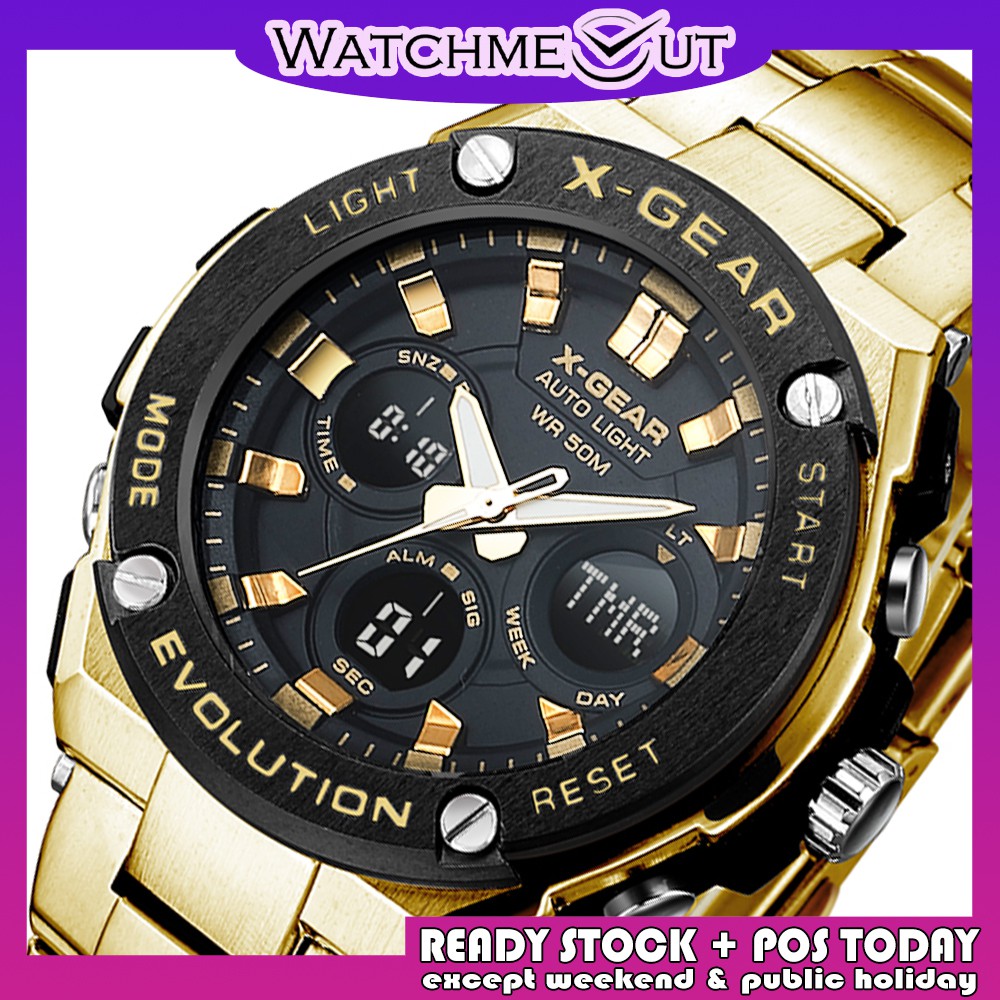 Ready Stock Jam XGear Original Men Classic Digital Watch Autolight