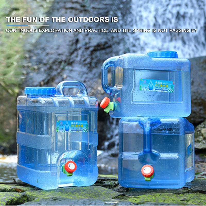 7.5L/10L/15L Portable Outdoor Water Bucket Barrel Camping Picnic Hiking