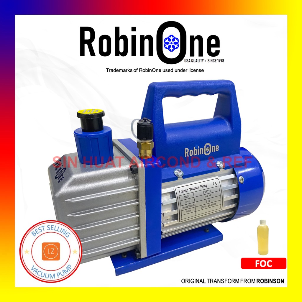 Vacuum Pump Aircond Robinone 1/4hp Rotary Portable R32 R410 R22 R134 Vacuum Pump Air cond Air