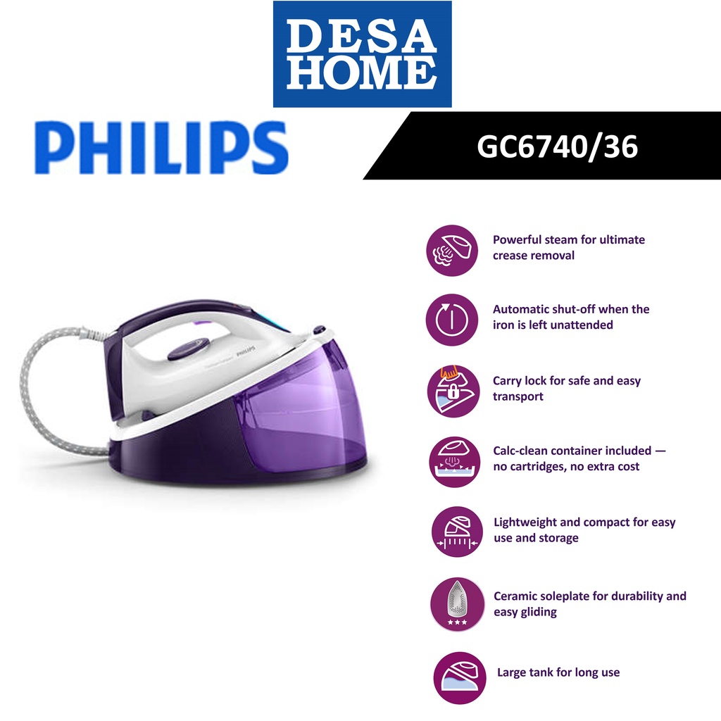 Philips Fast Care Compact Steam Generator Iron GC6740 Shopee Malaysia