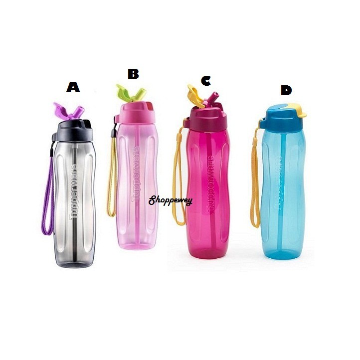 Slim Eco Bottle with straw (2) 750ml (PWP) Tupperware Plus