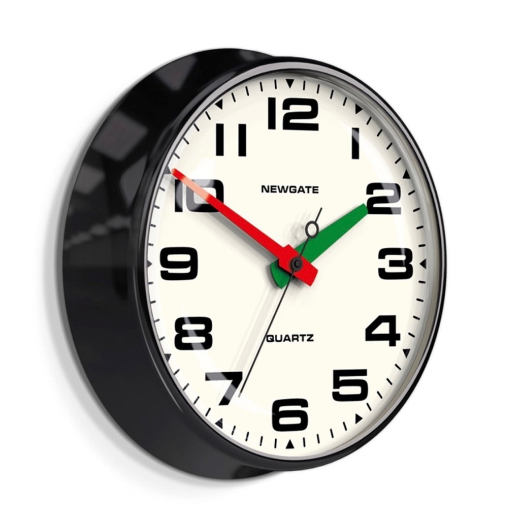 Wall Clock Newgate England Silent Convex Glass Large Metal Steel European Modern Classic Big