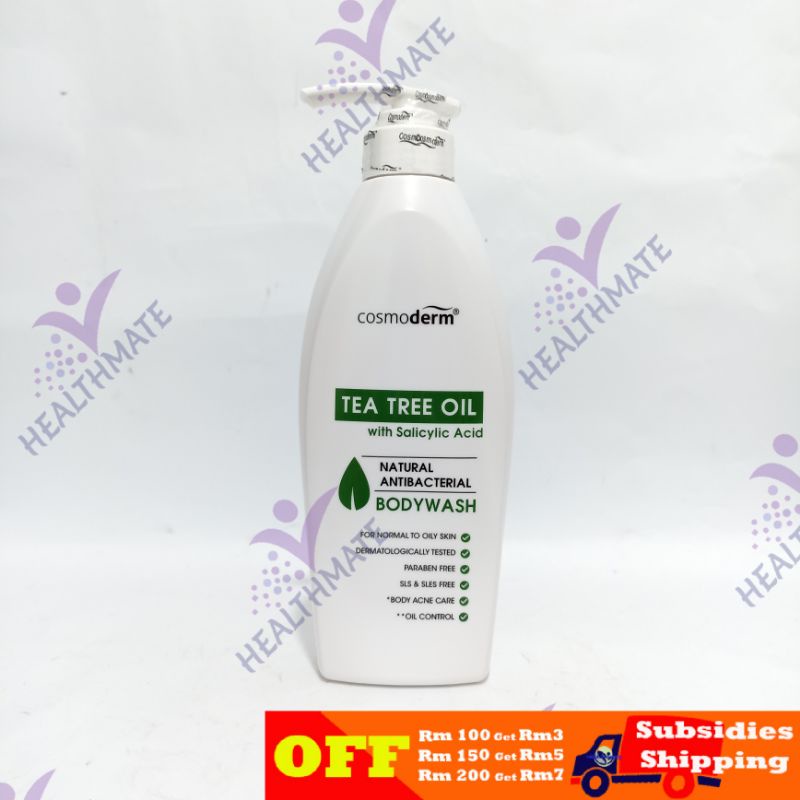 Cosmoderm Tea Tree Oil Shower Gel 2X More Concentrated (500ML) Shopee