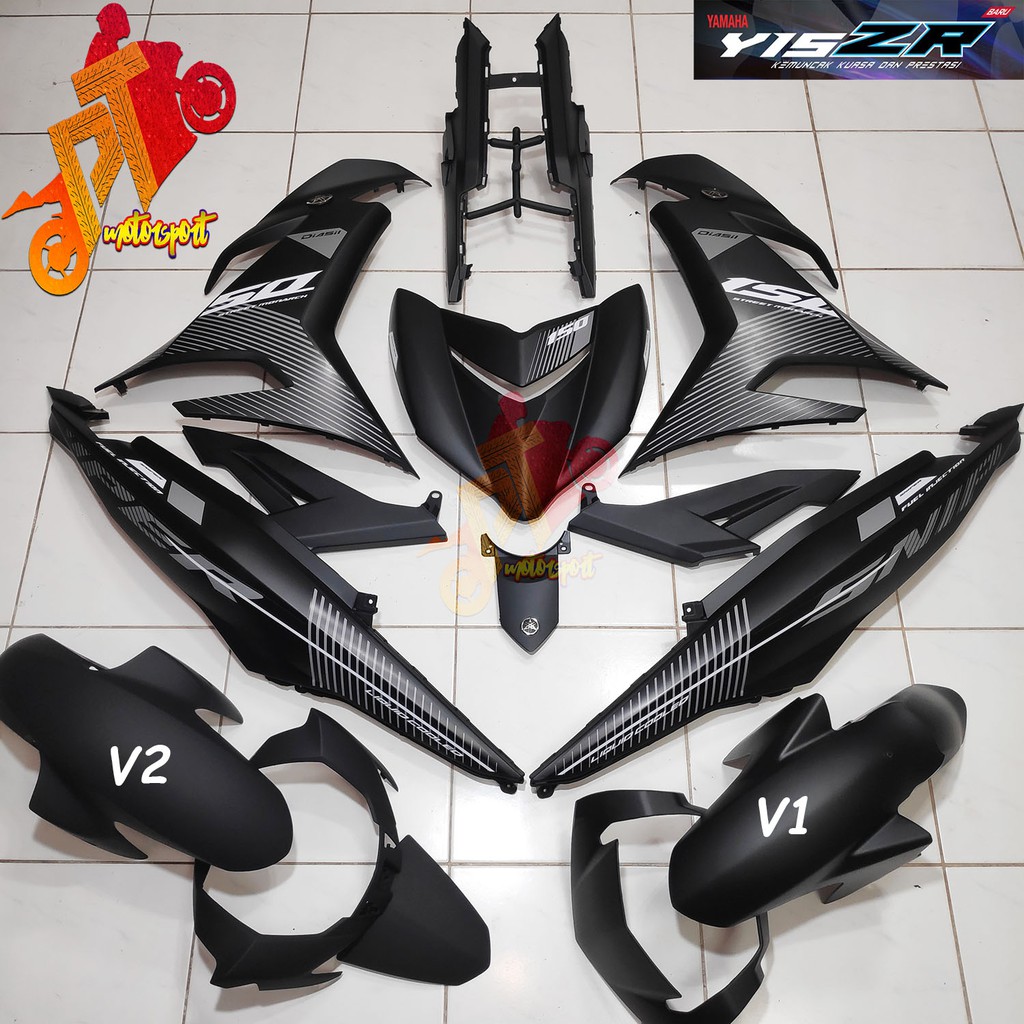Yamaha Y15 Y15ZR Matt Black / Black Cover Set Sniper White V1 V2 Tanam