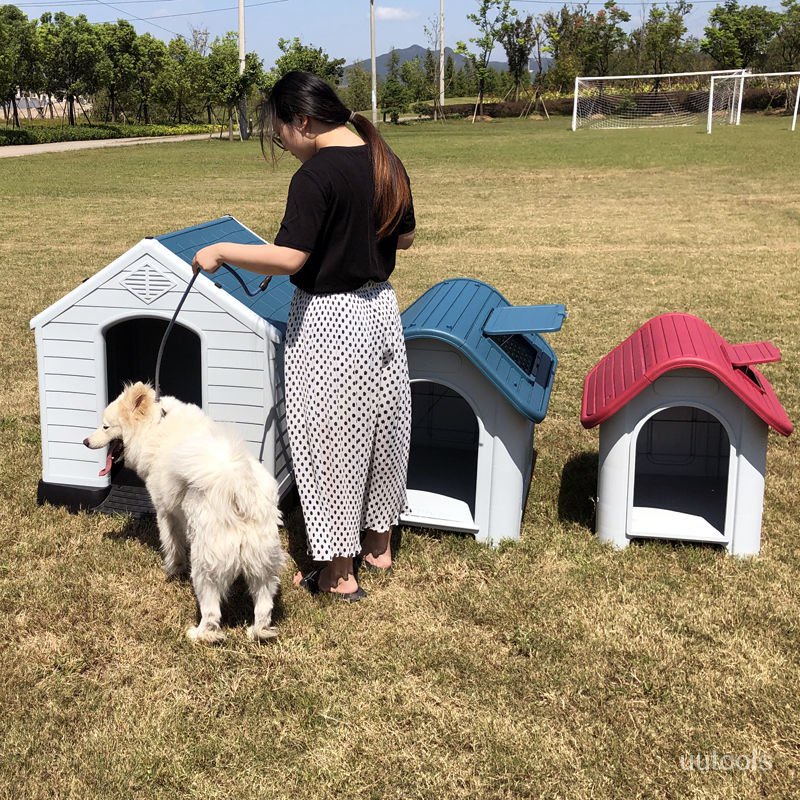 XXL Large Pet House Cat and Dog House Pet Cottage Pet Kennel With Gate