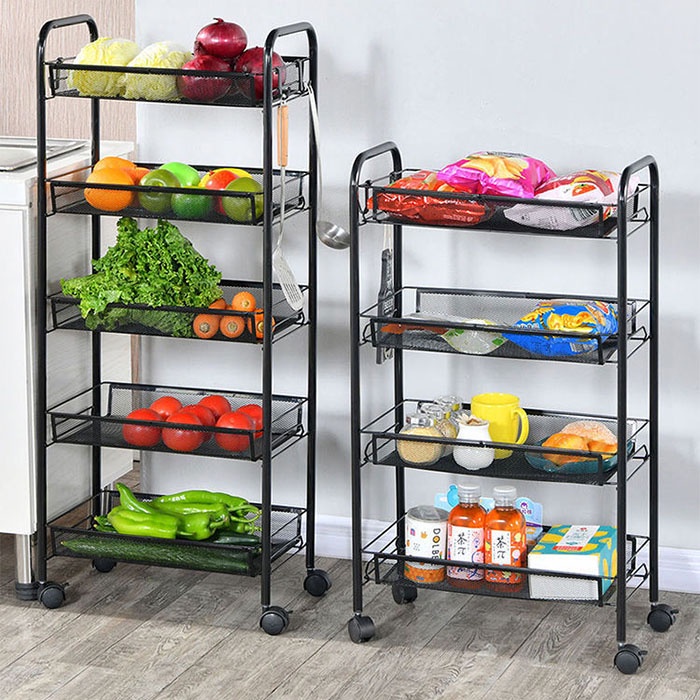 (Malaysia Ready Stock) AGL 3 4 5 Tier Multipurpose Storage Rack Trolley