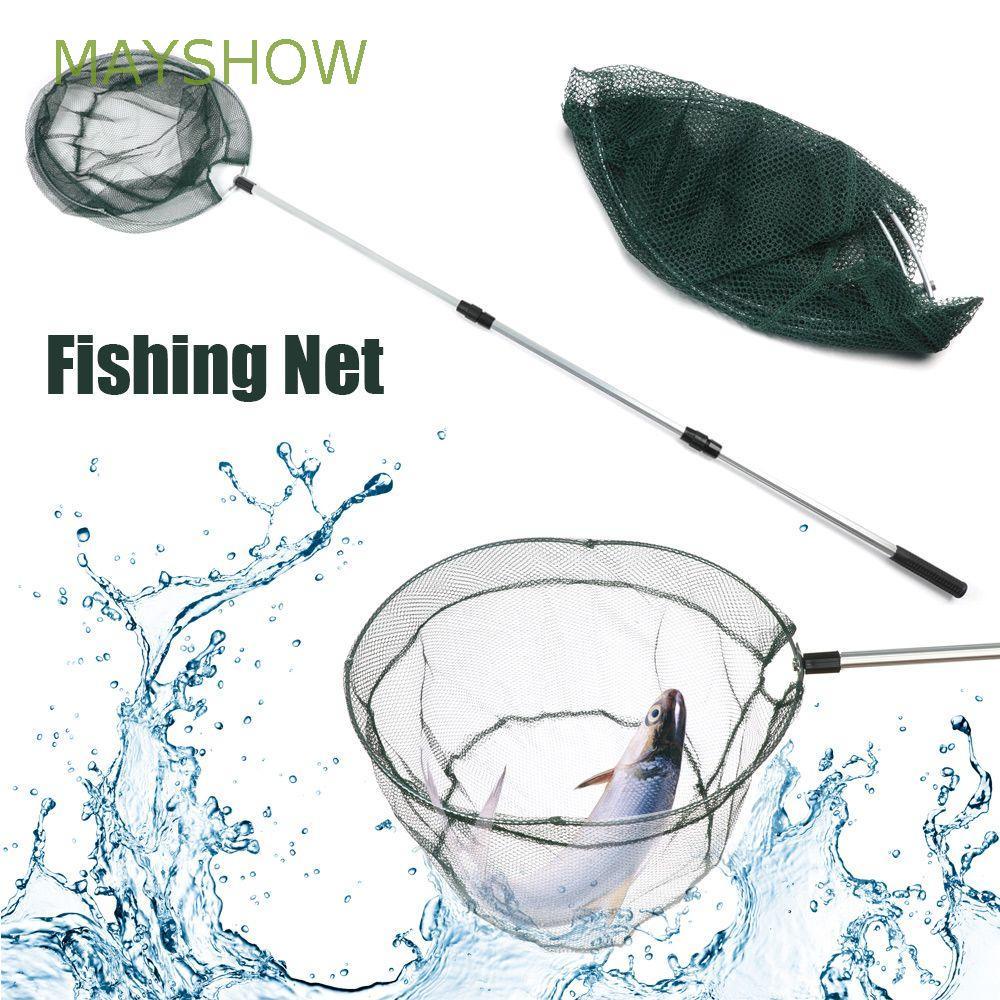 MAYSHOW Aluminum Alloy Pole Landing Nets Sports Fly Fishing Fishing Net