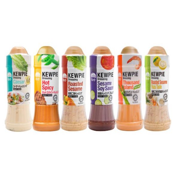 KEWPIE Healthy Dressings Halal 210ml ( Caesar / Roasted Sesame / Hot