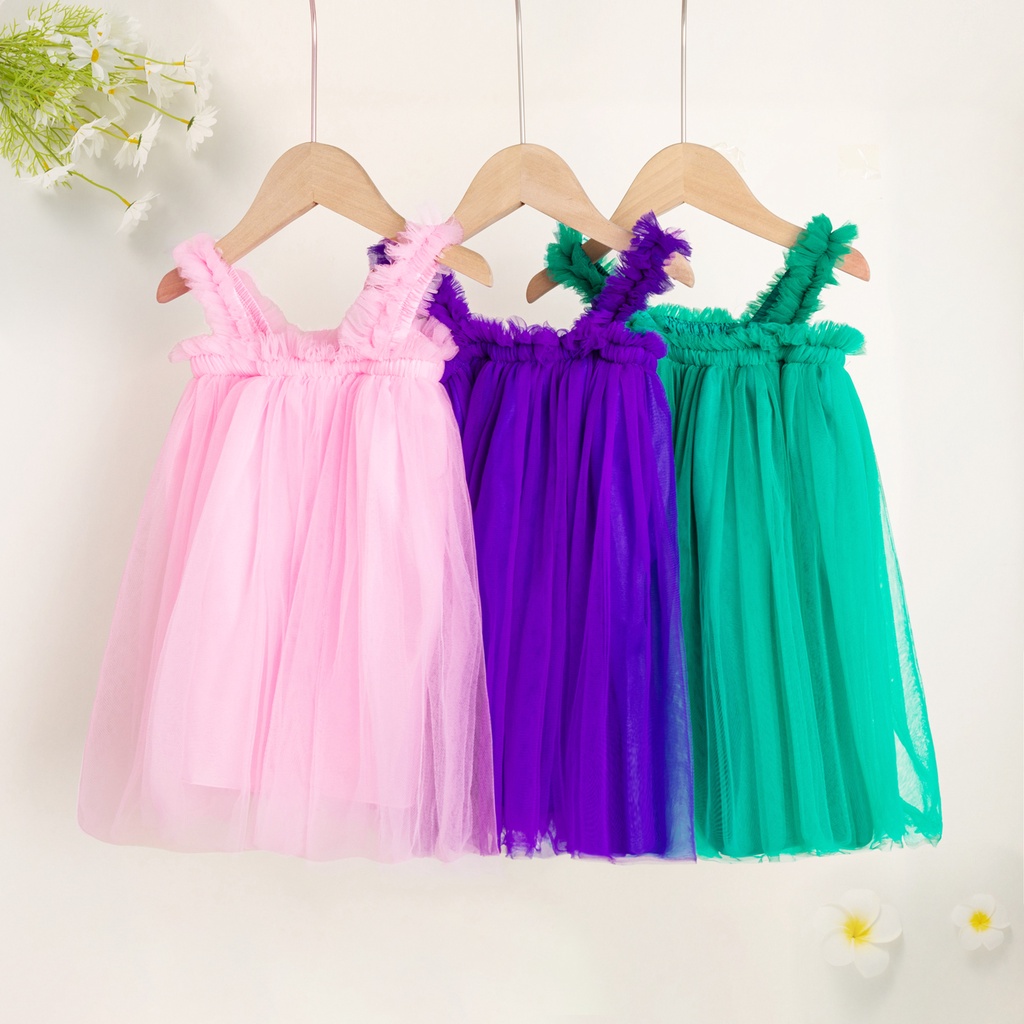 Baby Dress Sling Princess Tutu Dress Summer Dress Gown Shopee Malaysia