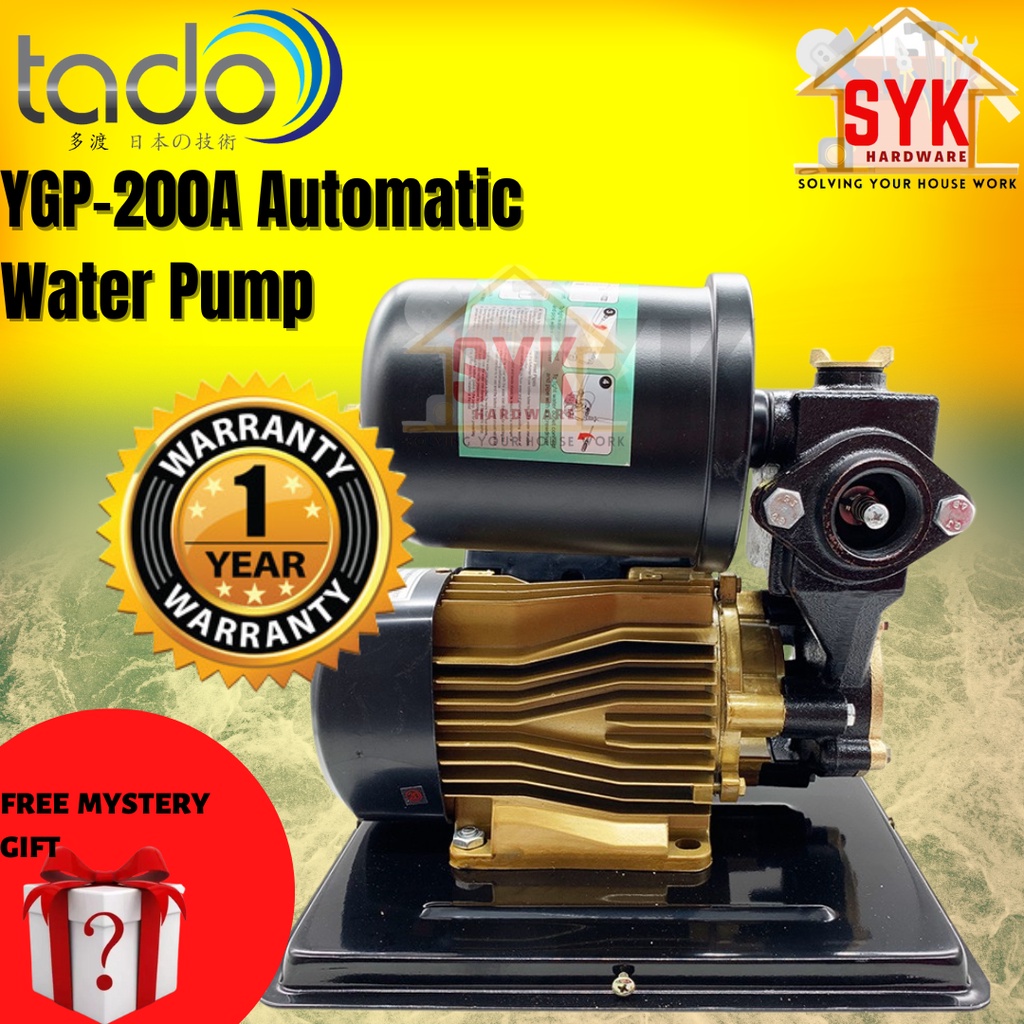 SYK Tado Tsunami YGP200A Automatic Home Pressure Water Pump Booster Heavy Duty Pam Air Rumah