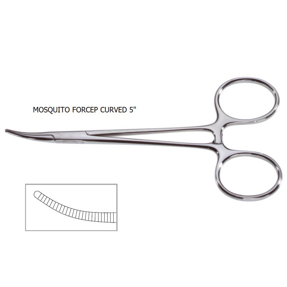 MOSQUITO FORCEP CURVED 13CM SURGICAL DENTAL USE STAINLESS STEEL