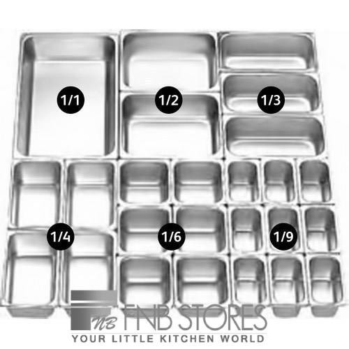 STAINLESS STEEL GN PAN 1/1150mm COMMERCIAL KITCHEN FOOD PAN Shopee