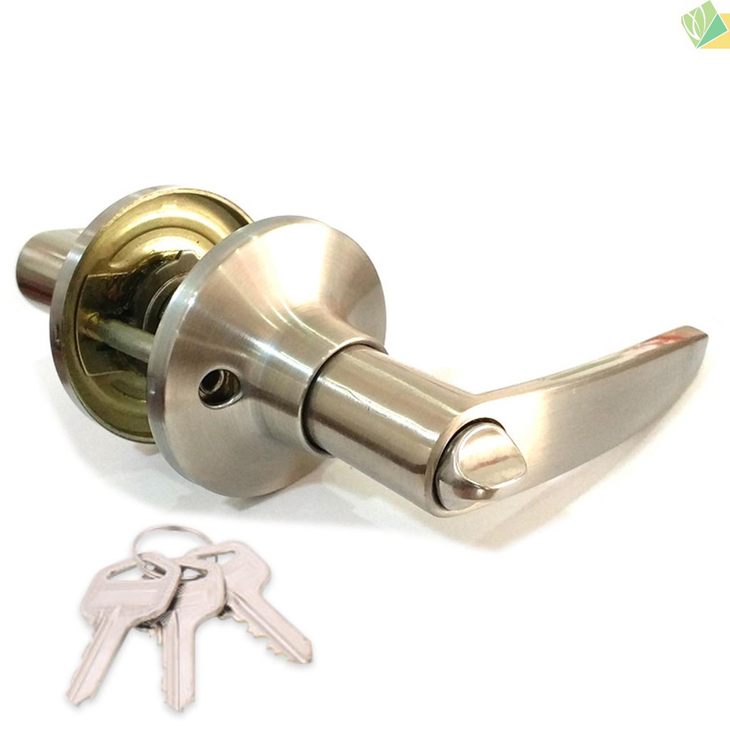 Zone Privacy Bathroom Door Lever Lock Set for Home Interior Door Zinc