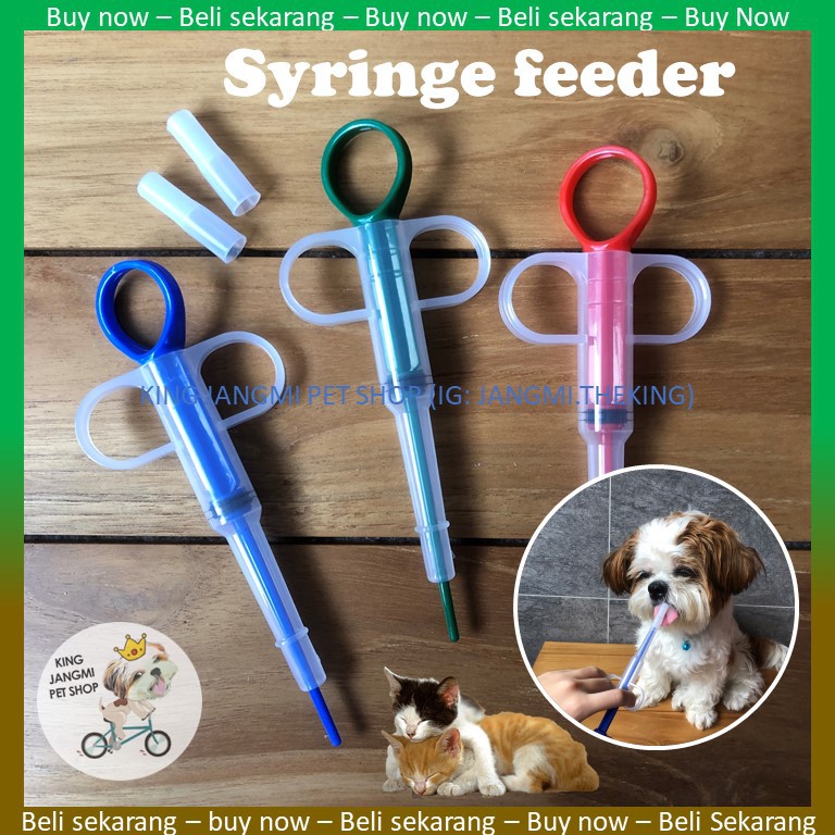 (Ready Stock) Pet Dog Cat Pill Dispenser Feeding Kit Pet Injector