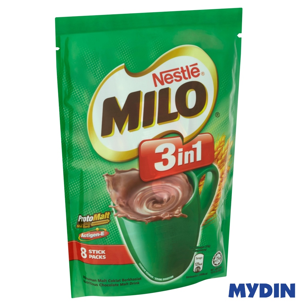 Nestlé Milo 3 in 1 Nutritious Chocolate Milk Drink (8's x 33g)