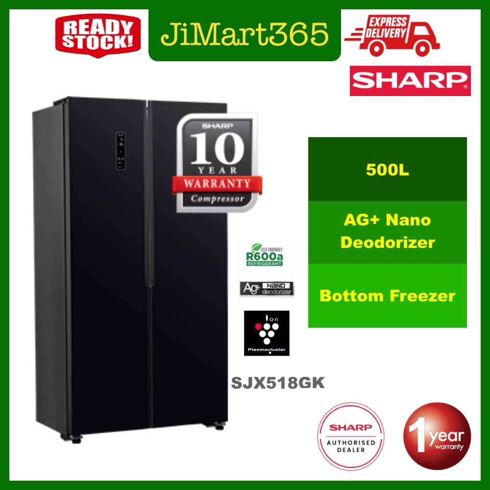Sharp Side By Side Refrigerator (500L) SJX518GK Shopee Malaysia
