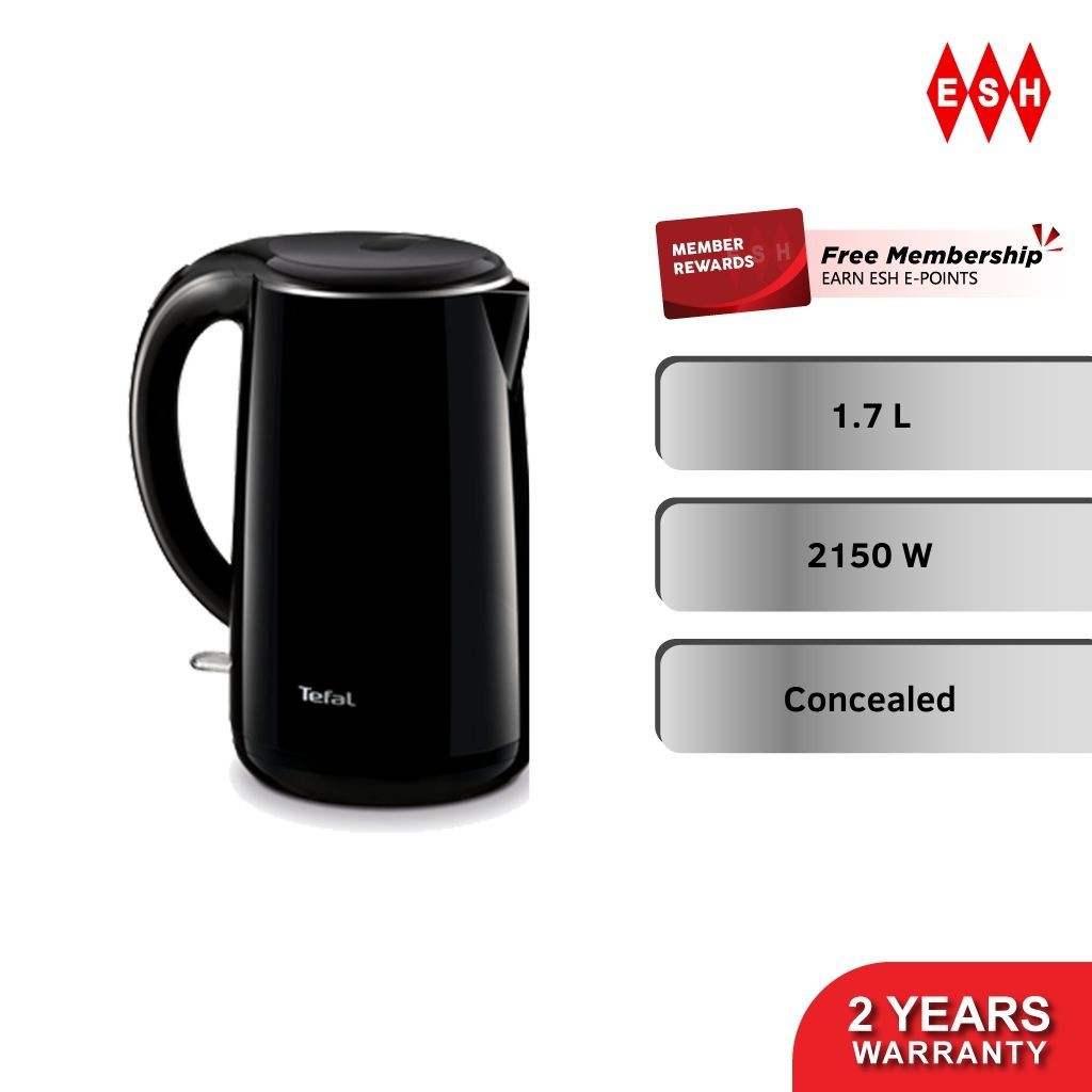 Tefal KO2608 1.7L Safe'tea Heat Protection Electric Kettle Shopee