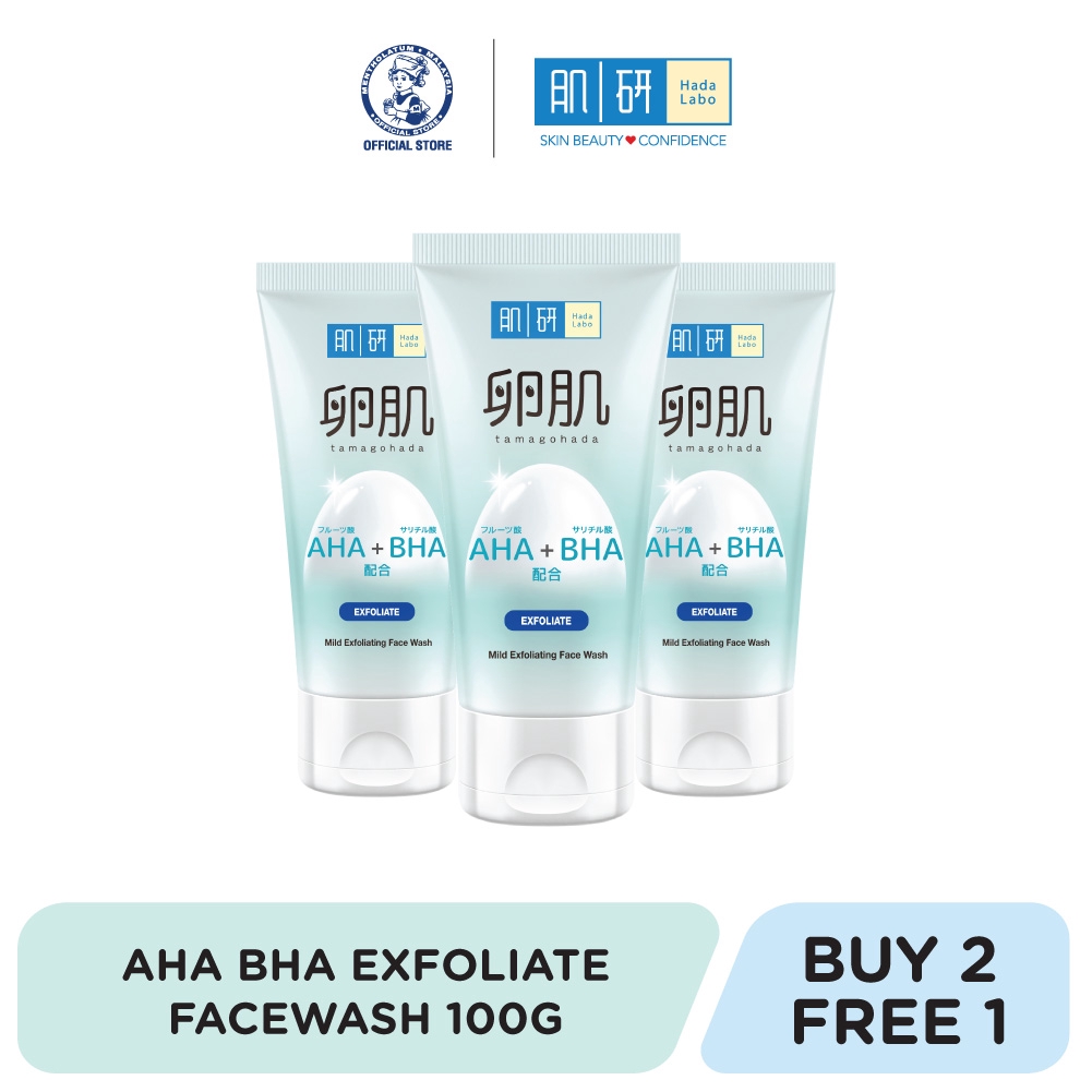 B2F1 Hada Labo AHA BHA Exfoliating Face Wash 130g Shopee Malaysia