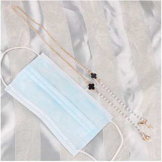 Clover Pearl Beaded Mask Chain Eyeglasses Chain Pendant