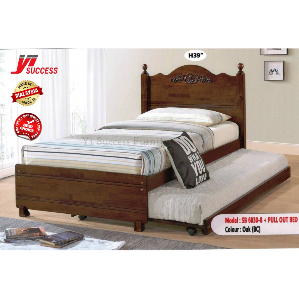 Yi Success Ranny Wooden Single Bed Frame / Quality Single Bed / Katil