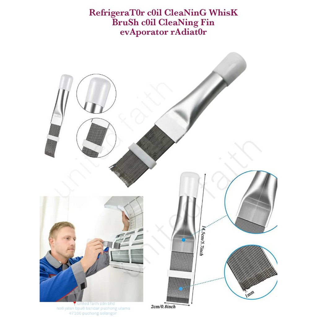 REFRIGERATOR COIL CLEANING WHISK BRUSH / FOR FIN EVAPORATOR RADIATOR