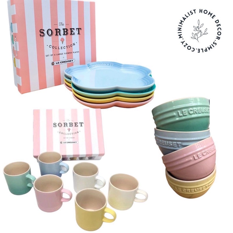 Le Creuset Combo 3 Set Sorbet (mug+bowl+plate) Shopee Malaysia