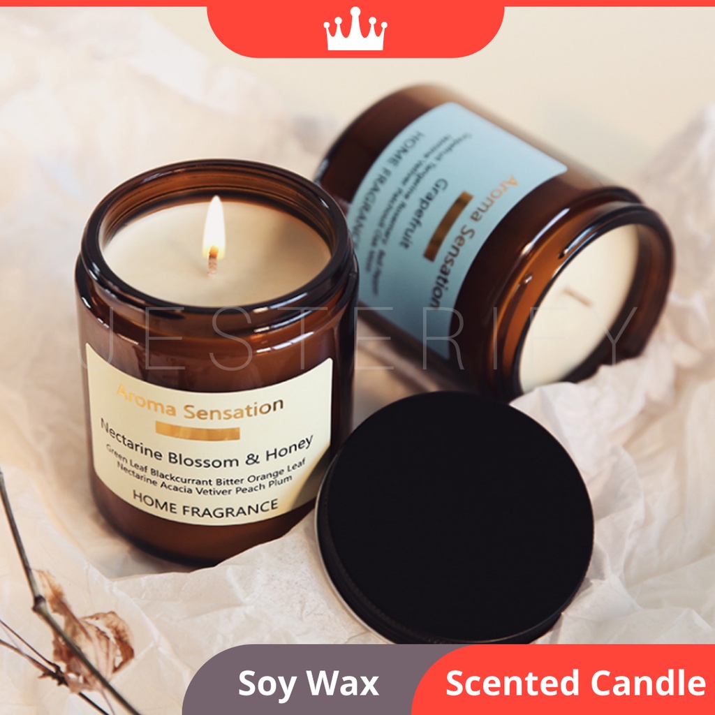 🕯️ Premium Aroma Sensation 🕯️ Handmade 250g Natural Soy Wax Scented