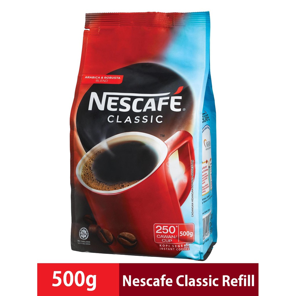 Nescafe Classic Instant Coffee Refill 500g Shopee Malaysia