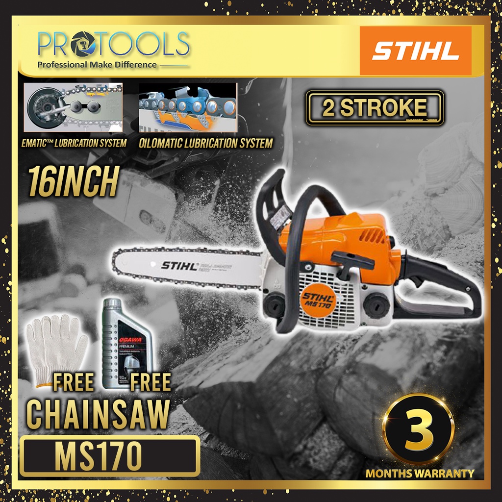 STIHL 14''/16'' MS170 Chainsaw/Chain Saw (Guaranteed Original) 3
