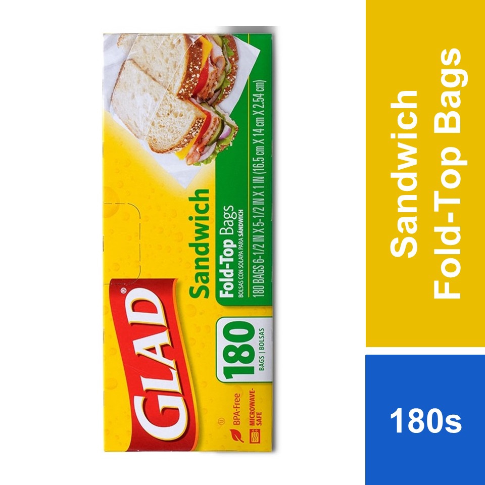 Glad Fold Top Sandwich Bag 180s Shopee Malaysia