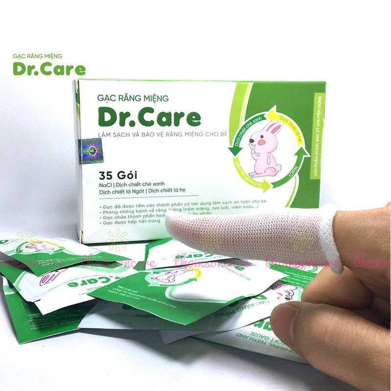 Tongue Gauze Box Of 35 Packs Dr Care Mouth Cleaning For Baby To Stop