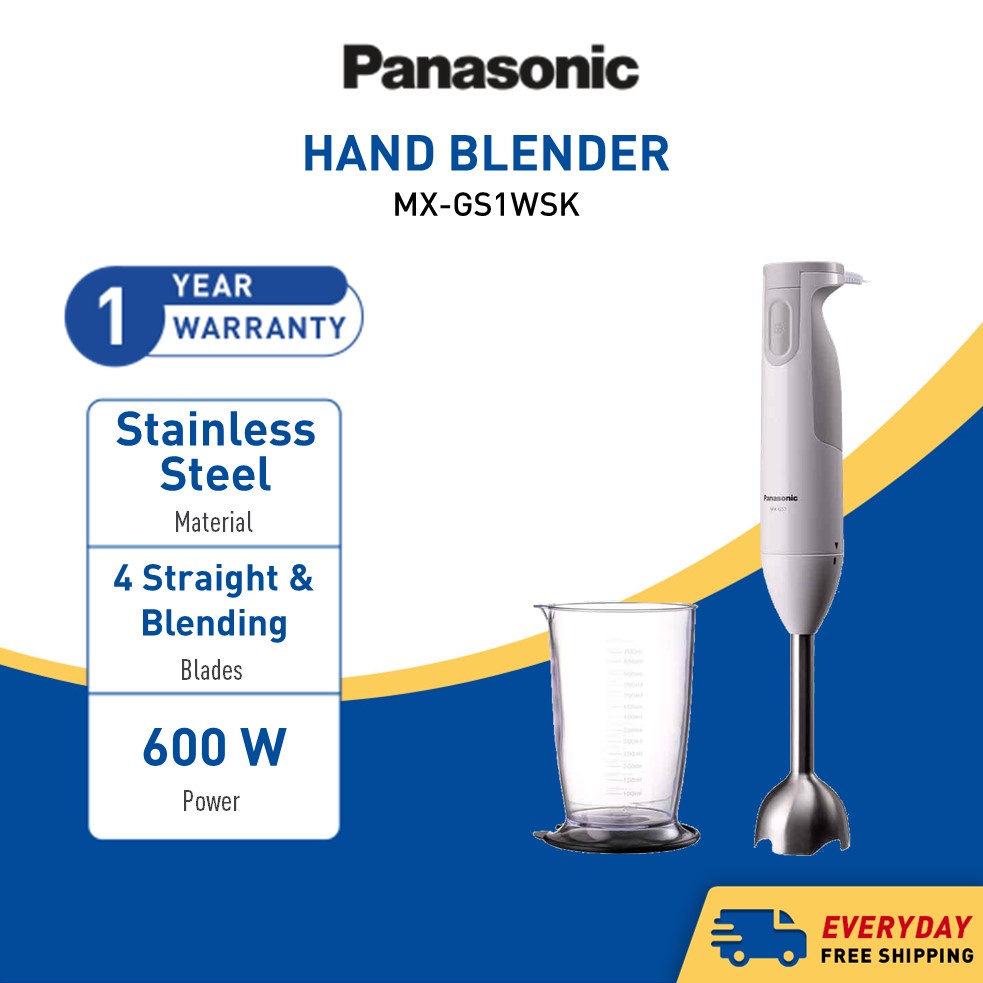 PANASONIC MXGS1 Hand Blender 600W Single Speed MXGS1WSK 4 Blades Easy