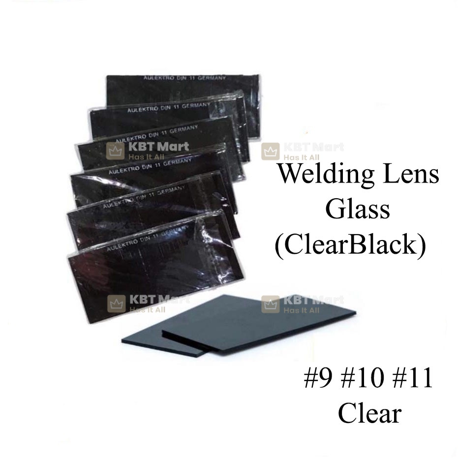 [ 1 UNIT ] Welding Glass Welding Lens Glass shades (Clear/Black) / Kaca