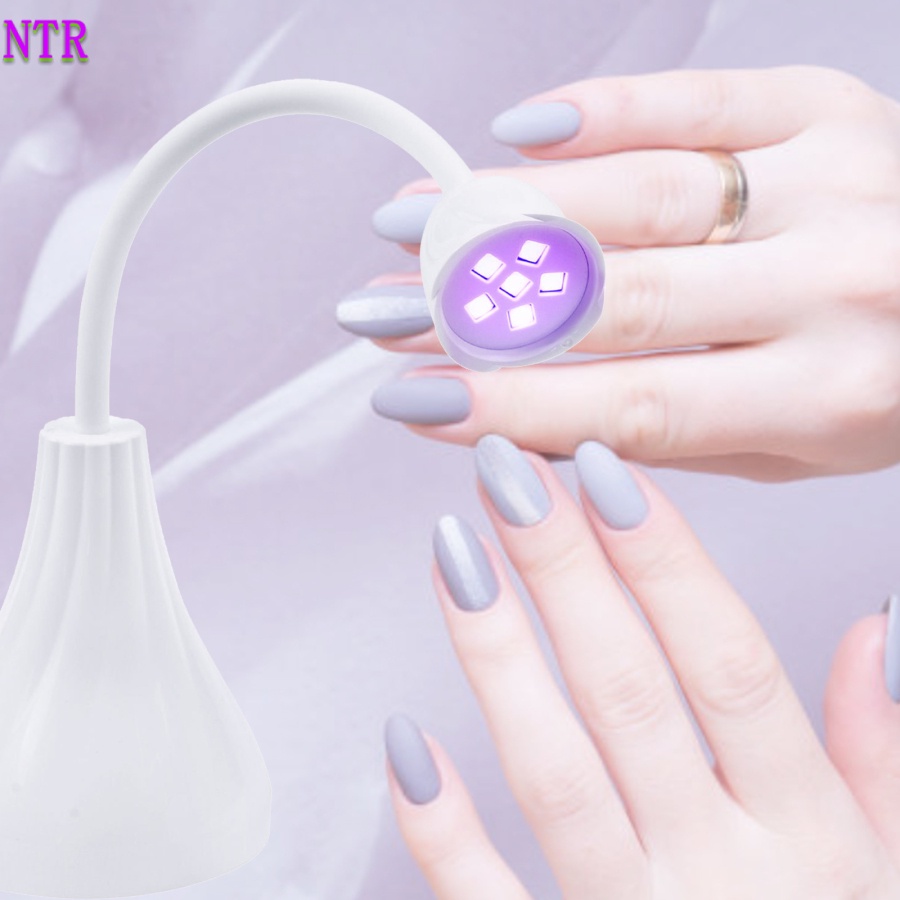 Mini Uv Nail Lamp For Gel Nails, With 5 Pcs Beads 18w Rechargeable Usb