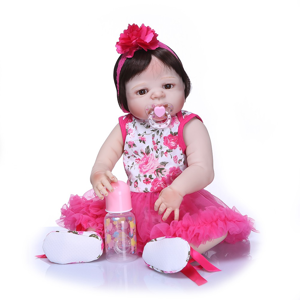 Toys & Games Simulation Baby 57cm Rebirth Doll Silicone