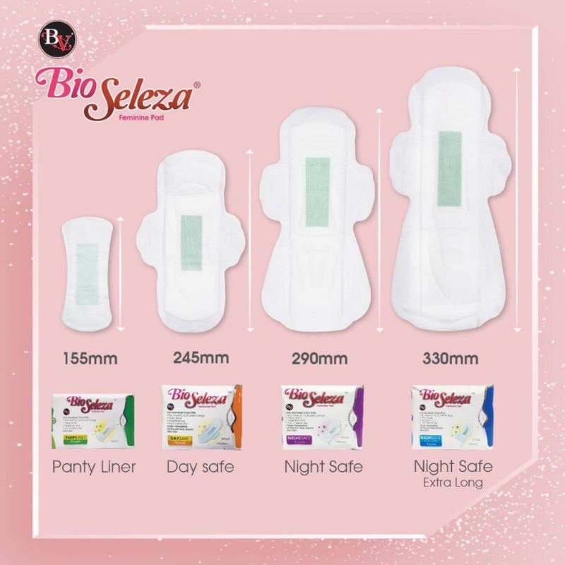 Bio Seleza Pad dan pencuci wanita femini9 (Pantyliner/ Day/ Night